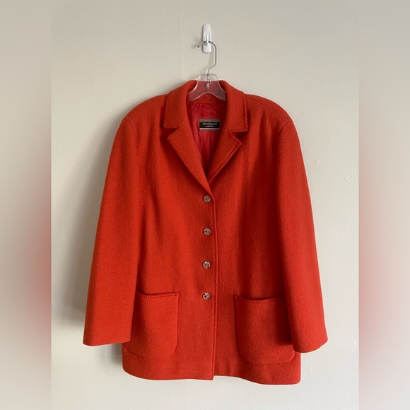 Vintage Orange Wool Blazer - Picture 3 of 5